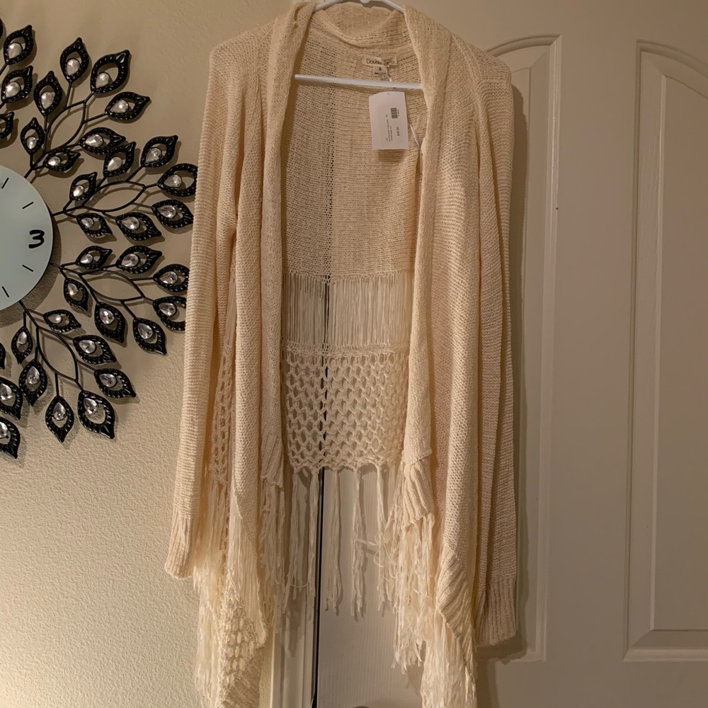 Double Zero Long Sleeve Knit Waterfall Cardigan